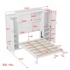 Full Size Murphy Wall Bed with Built-In Wardrobes, Space-Saving Foldable Wooden Platform Bedframe for Guest Room or Bedroom-The Pop Home - 4 of 4