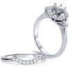 Pompeii3 1/2ct Diamond Halo Engagement Setting Set 14K White Gold - 2 of 4