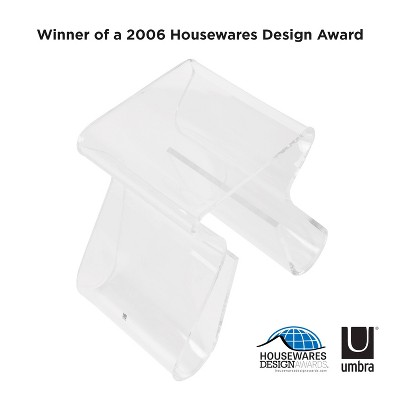 Clear Acrylic Rectangular Side Table with Storage