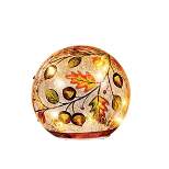 Collections Etc Lighted Autumn Leaves Ball