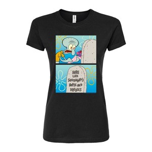 Women's - SpongeBob SquarePants - Squidward Hopes and Dreams Fitted Graphic T-Shirt - 1 of 4