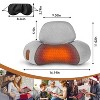 Angel Sar 3-in-1 Neck Massager Pillow with Vibration, Airbag & Heat, Ergonomic Cervical Support for Pain Relief, Memory Foam Travel Pillow, Light Grey - 3 of 4