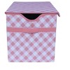 Bacati - Watercolor Floral Coral/Gray Fabric Storage Toy Chest - 3 of 4