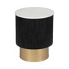 Chic End Table, Side Table, or Small Night Stand for Room Decor - Unique Pedestal Accent Table with Marble Top for Home, Bedroom, or Living Room - 2 of 4