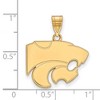Black Bow Jewelry 14k Yellow Gold Kansas State Wildcats NCAA Medium Pendant - 2 of 3