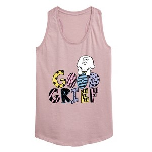 Women's - Peanuts - Good Grief Charlie Brown Graphic Racerback Tank - 1 of 4