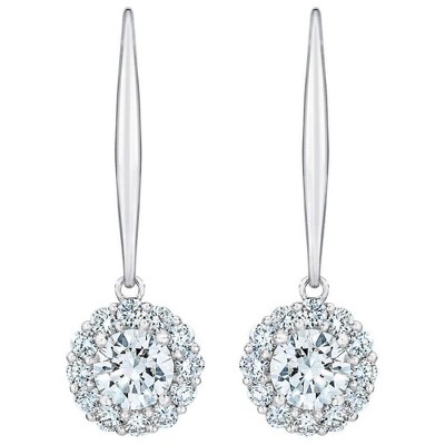 Pompeii3 1Ct Diamond Floral Shape Studs Lab Created Earrings White or Yellow Gold