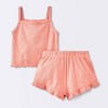 Baby Girls' Tank Top & Ruffle Shorts Set - Cloud Island™ - 2 of 4