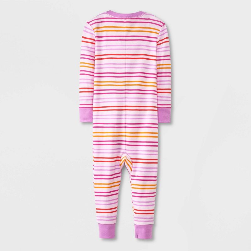 Baby Girls' 4pc Dinosaur & Striped Union Suits - Cat & Jack™ Pink, 3 of 5