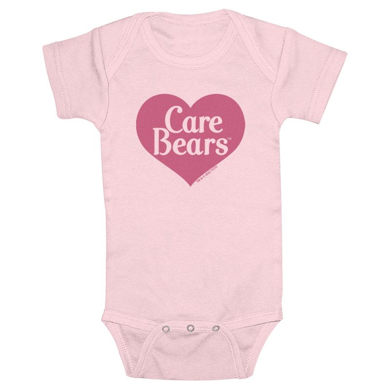 Infant's Care Bears Pink Heart Logo Onesie, 1 of 4