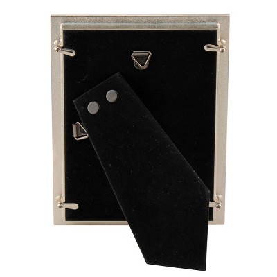 Ivory Epoxy Resin 4x6 Picture Frame with Silver Trim