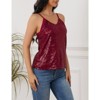 Coolmee Womens Tank Tops Casual Fashion V Neck Strappy Sequin Sparkle Shimmer Camisole Sleeveless Tanks Tops - 3 of 4