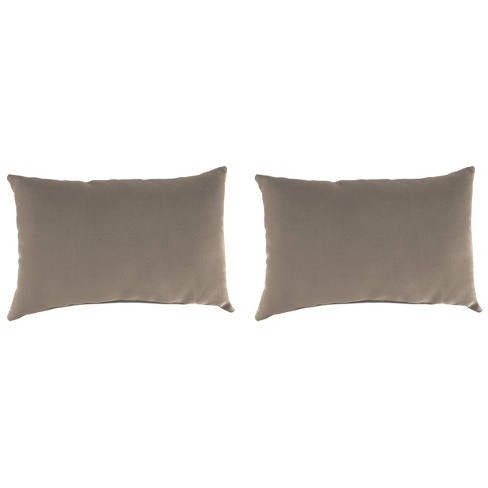 Outdoor Set of 2 Lumbar Accessory Toss Pillows - Brown - Jordan  Manufacturing