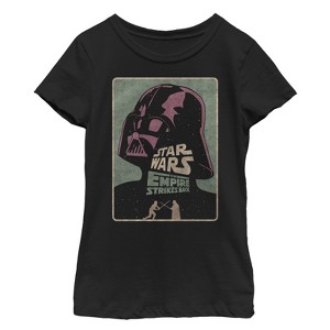 Girl's Star Wars Empire Strikes Darth Vader Poster T-Shirt - 1 of 3