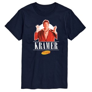 Men's Seinfeld Kramer Short Sleeve Graphic T-Shirt - Navy - LG Big and Tall - 1 of 4