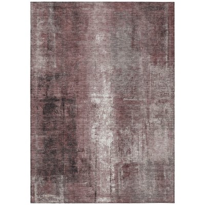 Blush And Ivory Abstract Washable Indoor Outdoor Area Rug