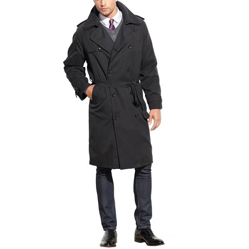 London Fog Men s Iconic Trench Coat Charcoal 38s Target