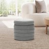 WestinTrends Alexandria Mid-Century Modern Faux Shearling Shearling Round Storage Ottoman - 2 of 4