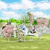 Outsunny Metal Arch Backdrop Stand Set of 3, 7/6.5/6 ft Wedding Arch Frame, Balloon Backdrop Arch Stand Set for Birthday Party - 3 of 4
