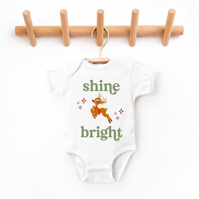 The Juniper Shop Shine Bright Deer Baby Bodysuit