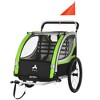 Aosom 3-in-1 Bike Trailer for Kids with 2 Seats, 5-Point Harness, Running Stroller, Jogging Cart - 4 of 4