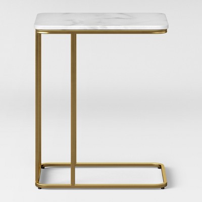 target white accent table