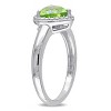 EVERLY JEWELRY | 2 5/8 CT TGW Heart-Cut Peridot Pendant with Chain and Ring Set in Sterling Silver - 2 of 4