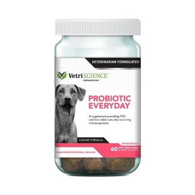 Vetriscience Laboratories Probiotic Everyday Gastrointestinal Health Bite-Sized Dog Soft Chews, 60 ct