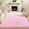 Blush Pink Shag Rug Ultra-Soft 1.7in Thick Non-Slip with Grip Pads for Bedroom or Office - 4 of 4
