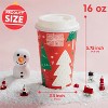Joyfy 72-Pack Christmas Disposable Cups - 16oz Holiday Drinkware with Lids & Sleeves (8 Designs) for Hot/Cold Beverages - 2 of 4