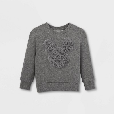 Toddler Boys' Disney Mickey Mouse Fleece Pullover - Gray