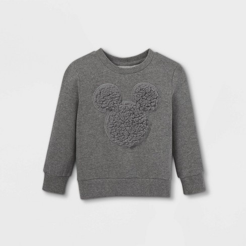 Toddler Boys' Disney Mickey Mouse Fleece Pullover - Gray - image 1 of 2