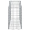 vidaXL Arched Gabion Basket 59.1"x19.7"x31.5"/39.4" Galvanized Iron - 4 of 4