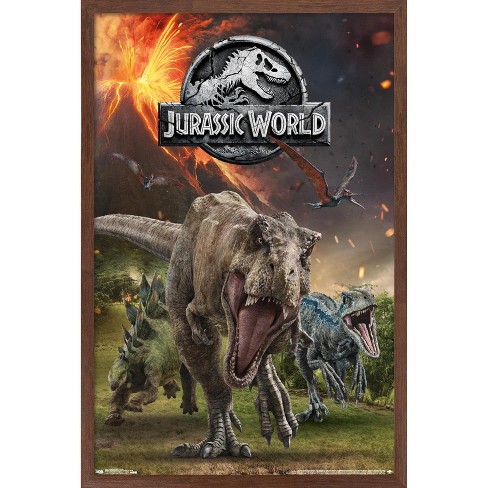 Jurassic Park 3 - Dinosaurs Wall Poster, 22.375 x 34, Framed