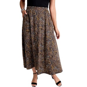 Jessica London Soft Ease Midi Skirt - 1 of 4