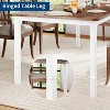 Dining Table for 6-8 People - 78.7" Farmhouse Rustic Industrial Kitchen Table with Sturdy Metal Frame & Chamfered Corners, Wood Tabletop - 3 of 4