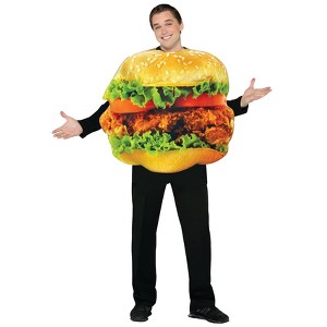 Imposta Costumes Adult Get Real Chicken Sandwich Costume Bodysuit One Size - 1 of 1