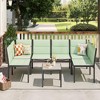 XINGHANZHENXUAN Yellow 7-Piece Rust-Resistant Iron Patio Dining Set, Modern Design with Comfortable Seating for Outdoor Use - 2 of 4