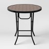 18.11"x19.09" Glass Folding Round Outdoor Patio Accent Table - Room Essentials™ - 3 of 4