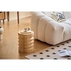Nordlys Brown Solid Wood Pouf with Storage Modern Design Style Living Room - 2 of 4