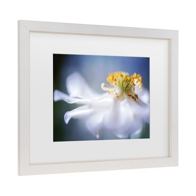 White Framed Floral Canvas Print for Nursery and Kids Room
