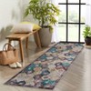 Coolmee Washable Small Area Rug for Bedroom Living Room, Non-Slip Oriental Accent Throw Carpet for Kitchen Bathroom OfficeBlue Gray - 3 of 4