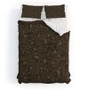 Deny Designs 3pc King Iveta Abolina Mushrooms Dark Brown Duvet Cover Bedding Set - 4 of 4
