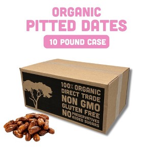 Mavuno Harvest Organic Pitted Dates Snacks, a Vegan & Gluten Free Healthy Snack with No Preservatives or Added Sugars - Bulk 10 LB PK - 1 of 4