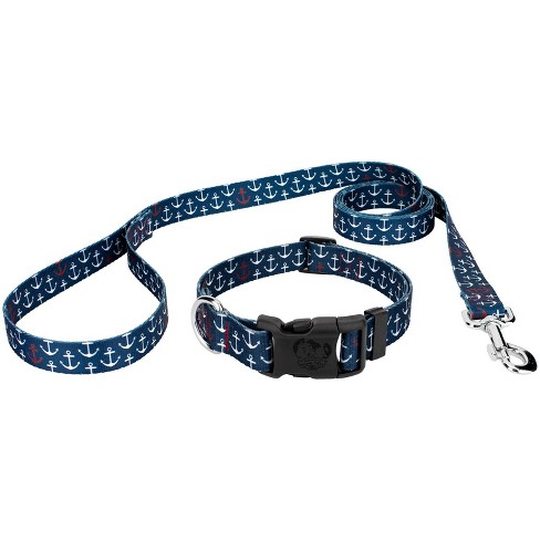 Country Brook Petz Deluxe Anchors Away Dog Collar And Leash : Target
