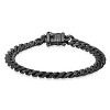 Steeltime 24" and 8.75" Men's stainless steel cuban link chain set with simulated diamonds clasp. Color Options: Silver, Gold, Black - 3 of 4
