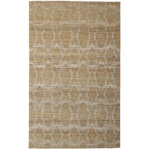 Tan and Ivory Geometric Hand Woven Area Rug - 1 of 4