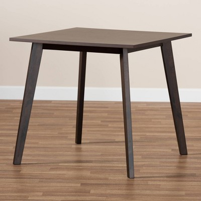 Britte Dark Oak Brown Square Wood Dining Table