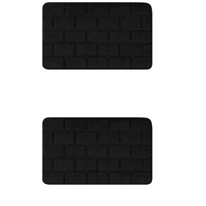 Unique Bargains Memory Foam Absorbent Non-Slip Dry Fast Bath Mats for Bathroom Floor 2 Pcs - 1 of 4