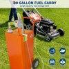30 Gallon Fuel Caddy,Fuel Storage Tank with Manual Transfer Pump,Gasoline Diesel Fuel Container for Cars, Lawn Mowers, ATVs, Boats, More, Orange - 4 of 4